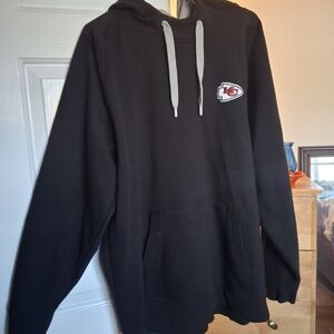 Antigua Black Hoodie with Gray Accents- KC Chiefs